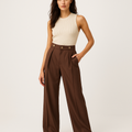 High Waist Wide Leg Trousers-trousers > wide leg trousers-Laventaire-Laventaire