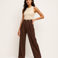 High Waist Wide Leg Trousers-trousers > wide leg trousers-Laventaire-Laventaire