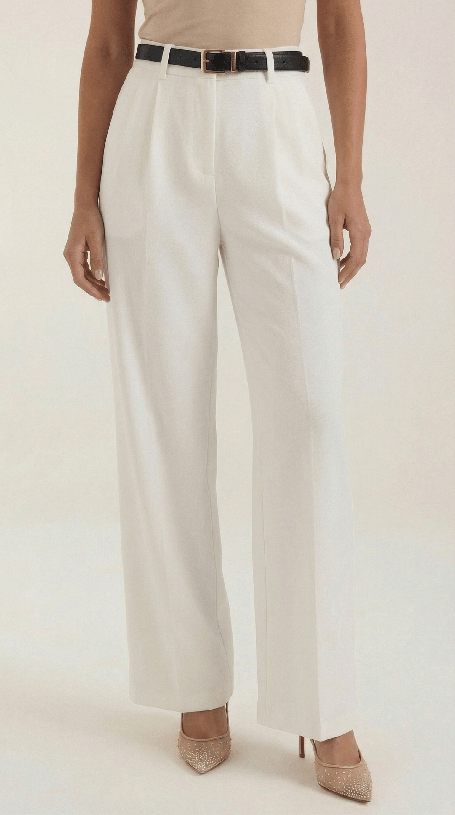 High Waist Wide Leg Trousers-trousers > wide leg trousers-Laventaire-Laventaire