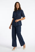 High Waisted Casual Trousers-trousers > casual trousers-Laventaire-Laventaire
