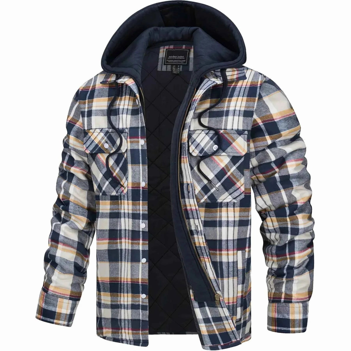 Hooded Casual Fit Jacket-jackets > hooded jacket-Laventaire-Beige-S-Laventaire