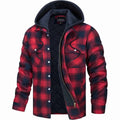 Hooded Casual Fit Jacket-jackets > hooded jacket-Laventaire-Red-S-Laventaire