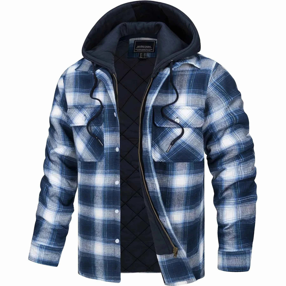 Hooded Casual Fit Jacket-jackets > hooded jacket-Laventaire-White-S-Laventaire