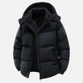 Hooded Casual Jacket-jackets > casual jackets-Laventaire-Black-S-Laventaire