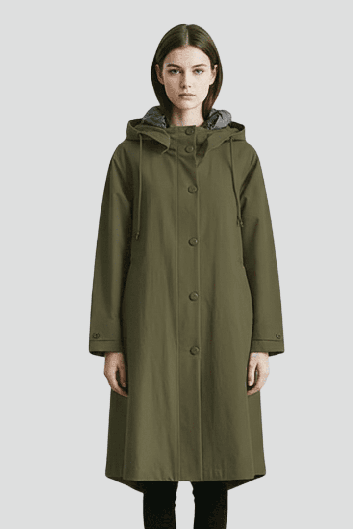 Hooded Long Coat-coats > long coat-Laventaire-Laventaire