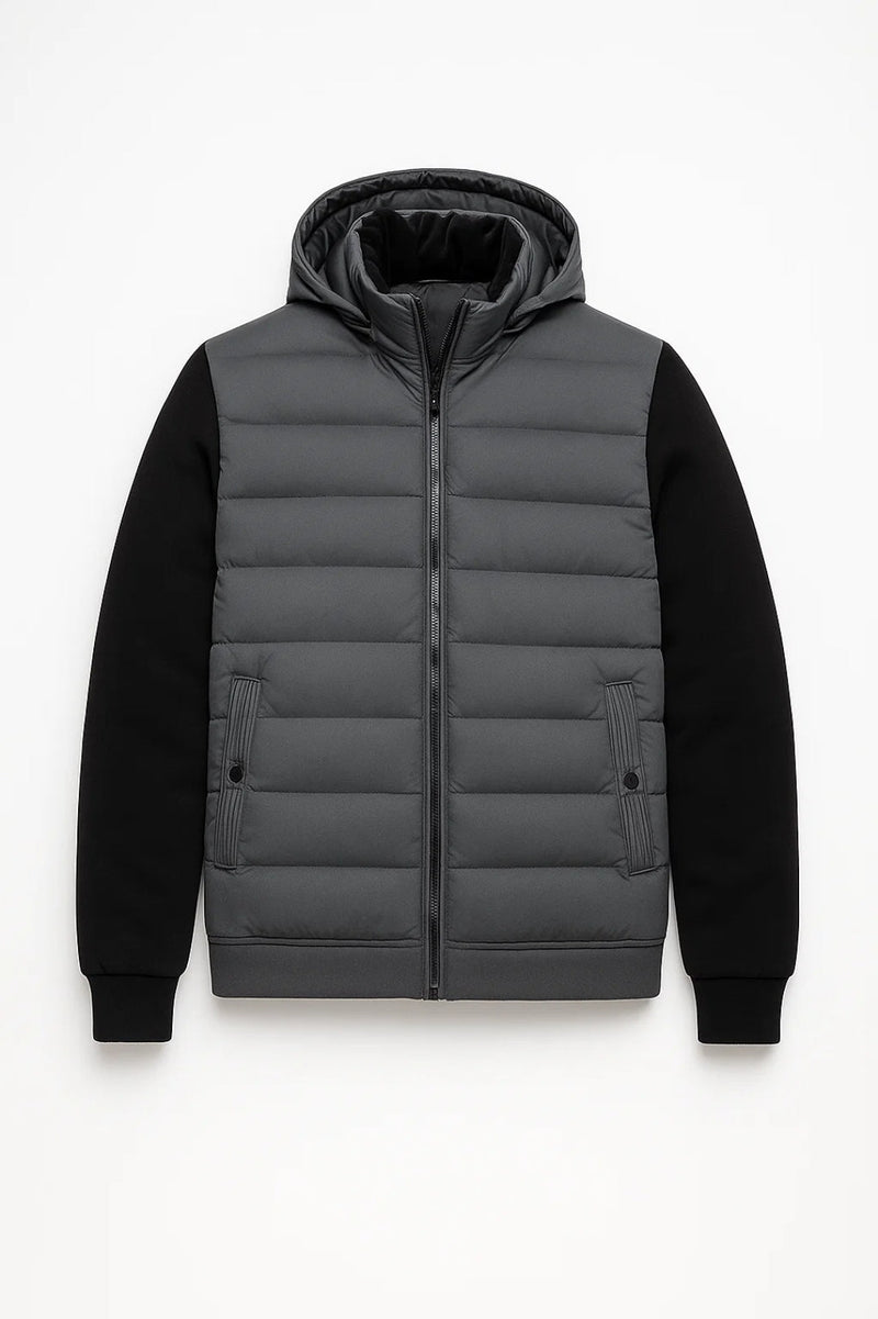 Hooded Quilted Jacket-jackets > hooded jackets > quilted jackets-Laventaire-Laventaire