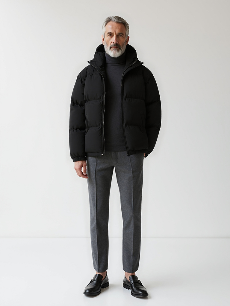 Hooded Relaxed Fit Jacket-jackets > hooded jacket-Laventaire-Laventaire