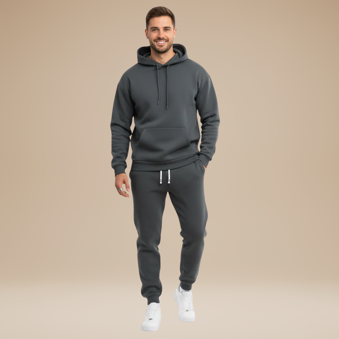 Hoodie Jogger Set Casual-sets > hoodie jogger set-Laventaire-Dark Gray-S-Laventaire