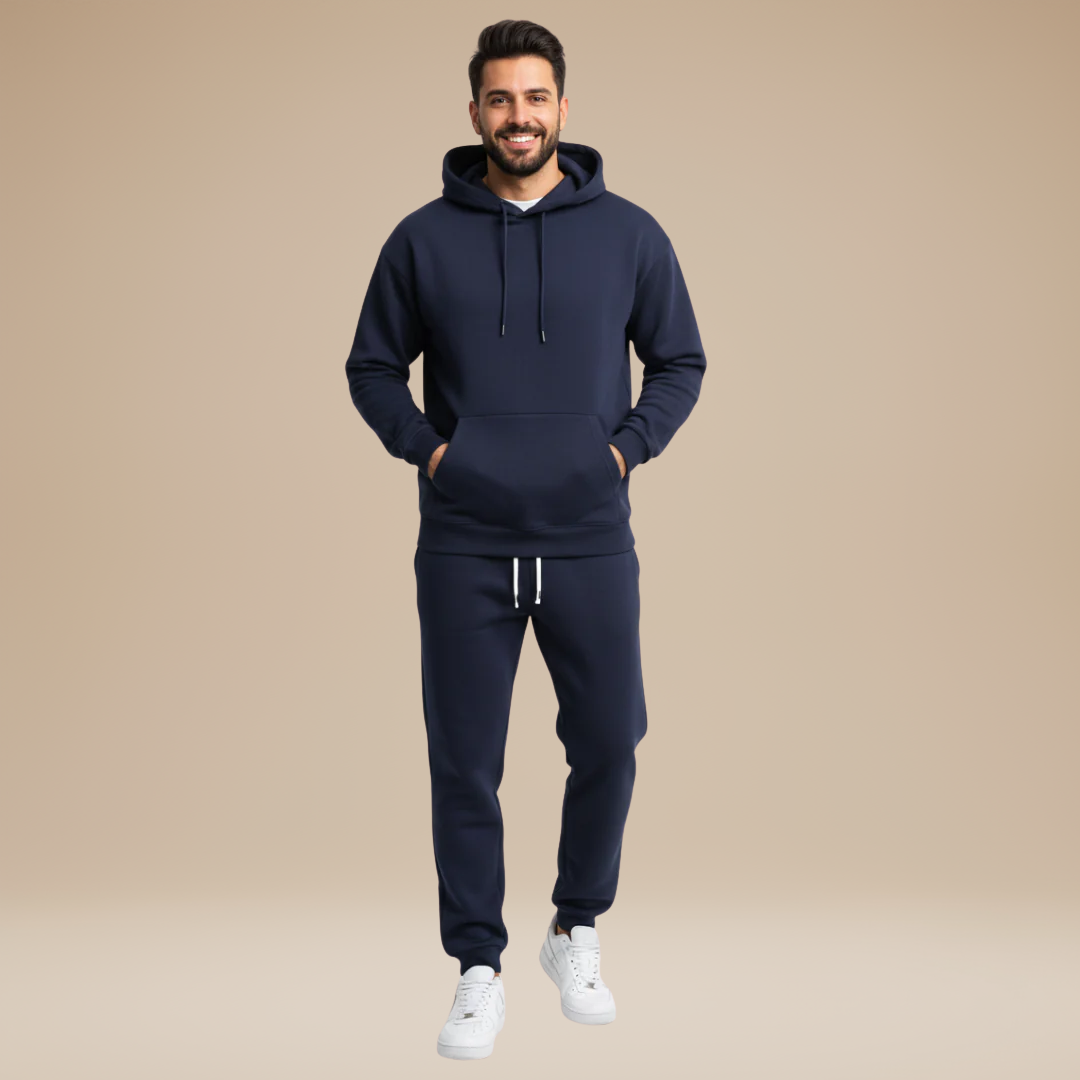Hoodie Jogger Set Casual-sets > hoodie jogger set-Laventaire-Navy Blue-S-Laventaire