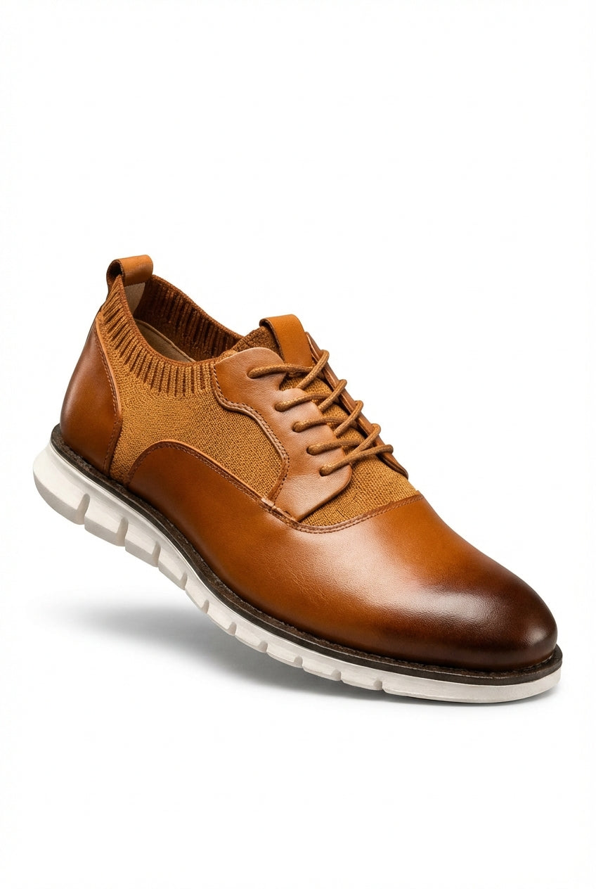 Hybrid Lace Up Shoes-footwear > hybrid lace-up shoes-Laventaire-Brown-38-Laventaire