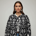 Ikat Print Casual Jacket-jackets > casual jacket-Laventaire-Laventaire
