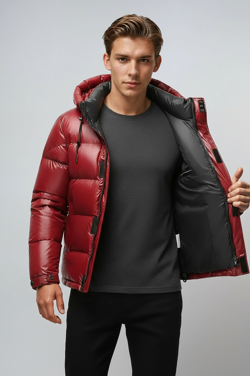 Insulated Hooded Winter Jacket-outerwear > jackets > winter jackets-Laventaire-Laventaire