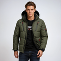 Insulated Winter Jacket-jackets > winter jackets-Laventaire-Dark Olive Green-M-Laventaire