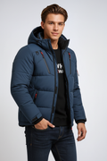 Insulated Winter Jacket-jackets > winter jackets-Laventaire-Navy Blue-M-Laventaire