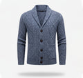 Jacquard Knit Cardigan-cardigans > knit cardigan-Laventaire-Light Blue-S-Laventaire