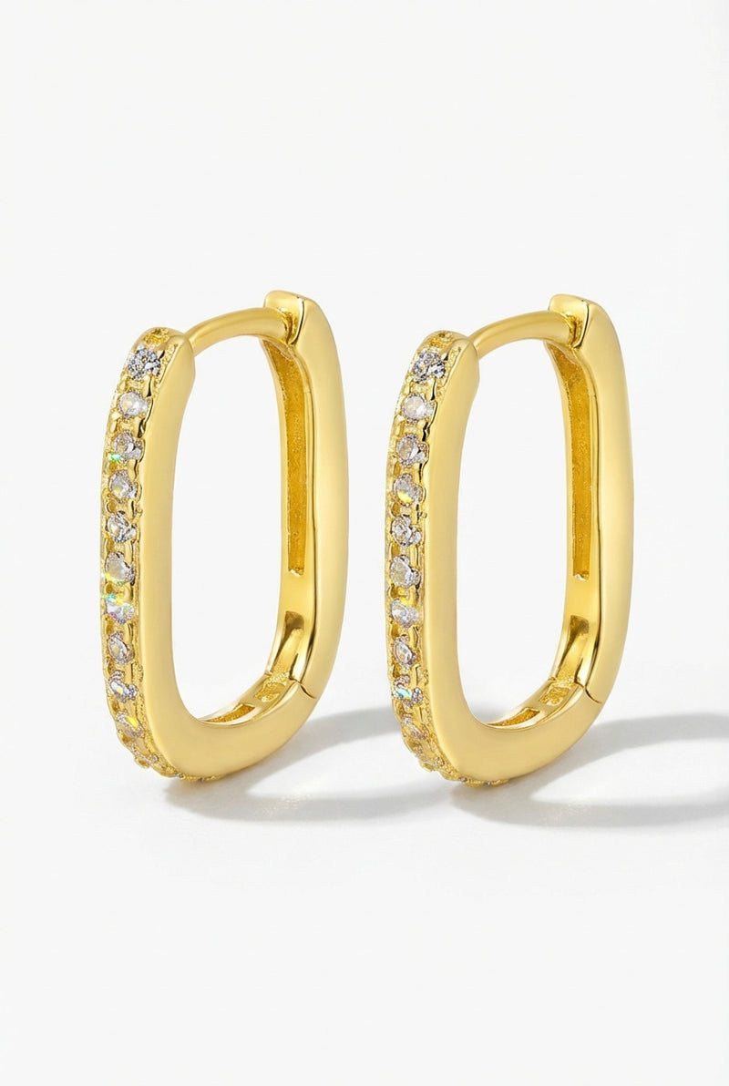 Elegant Oval Hoop Earrings-jewelry > earrings > hoop earrings-Laventaire-Gold-One Size-Laventaire
