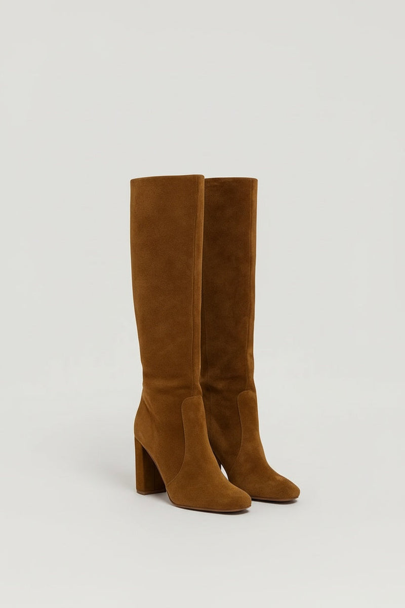 Knee High Block Heel Boots-footwear > boots > knee high boots-Laventaire-Laventaire