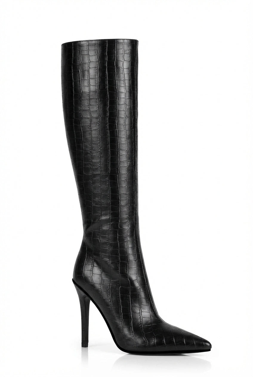 Knee High Stiletto Boots-footwear > boots > knee high boots-Laventaire-Laventaire