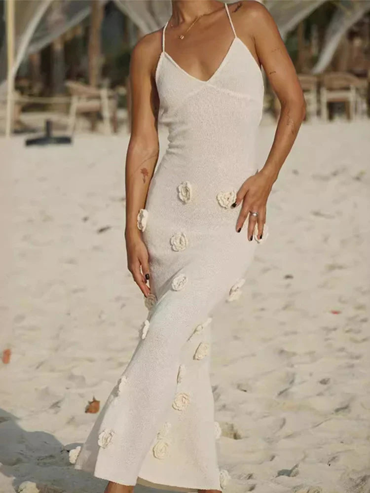 Lace Back Maxi Dress-dresses > maxi dress-Laventaire-Laventaire