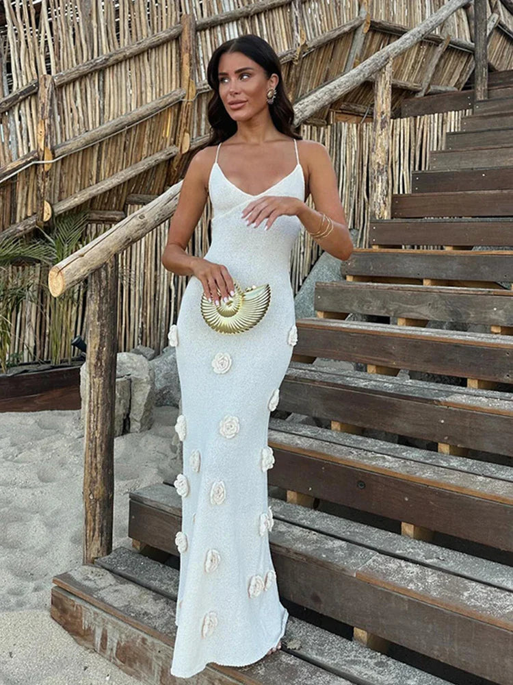 Lace Back Maxi Dress-dresses > maxi dress-Laventaire-Laventaire