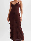 Lace Back Maxi Dress-dresses > maxi dress-Laventaire-Laventaire