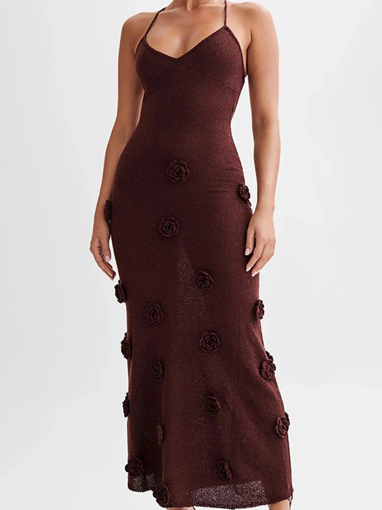 Lace Back Maxi Dress-dresses > maxi dress-Laventaire-Laventaire