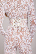 Lace Full-Length Jumpsuit-jumpsuits > full-length jumpsuit-Laventaire-Laventaire