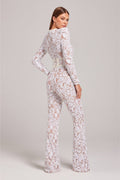 Lace Full-Length Jumpsuit-jumpsuits > full-length jumpsuit-Laventaire-Laventaire