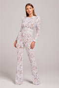 Lace Full-Length Jumpsuit-jumpsuits > full-length jumpsuit-Laventaire-Laventaire