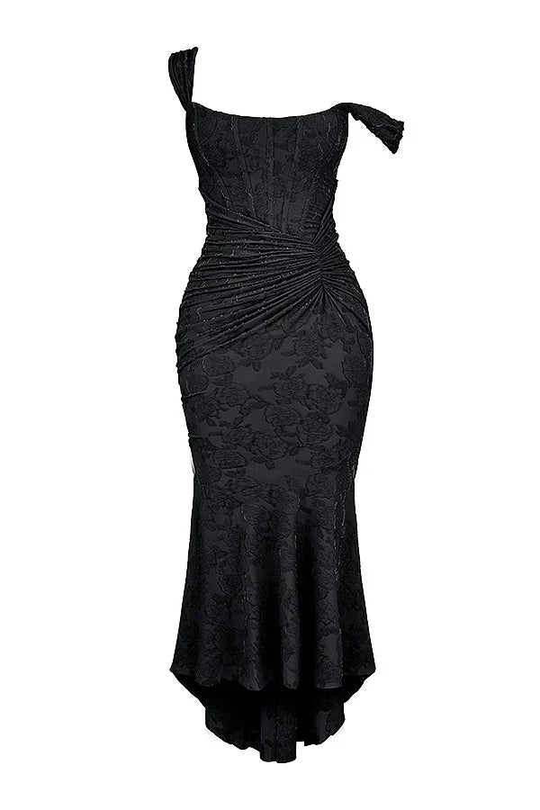 Lace Maxi Evening Dress-dresses > evening dress-Laventaire-Laventaire