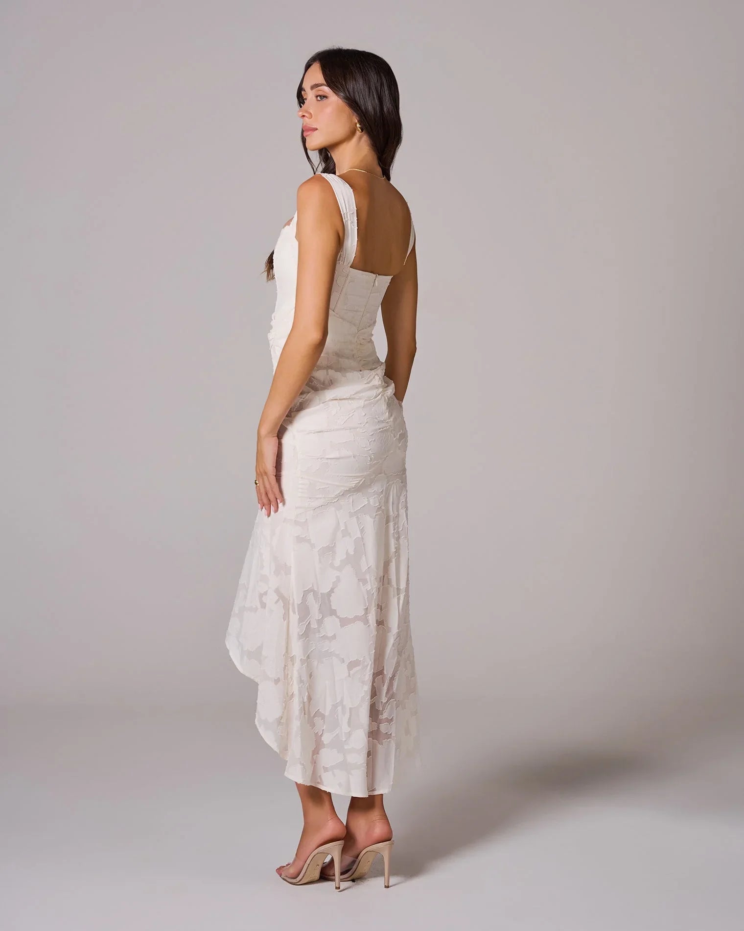 Lace Maxi Evening Dress-dresses > evening dress-Laventaire-Laventaire