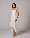 Lace Maxi Evening Dress-dresses > evening dress-Laventaire-White-XS-Laventaire