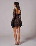 Lace Mini Wedding Guest Dress-dresses > wedding guest dress-Laventaire-Laventaire