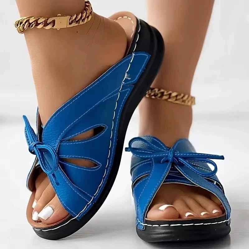 Lace Open Toe Sandals-footwear > sandals > open toe sandals-Laventaire-Laventaire