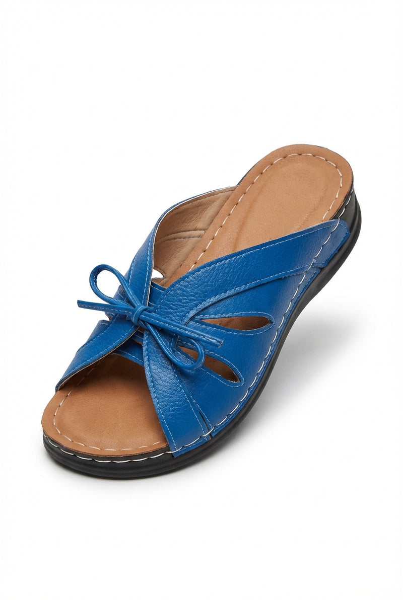 Lace Open Toe Sandals-footwear > sandals > open toe sandals-Laventaire-Blue-36-Laventaire