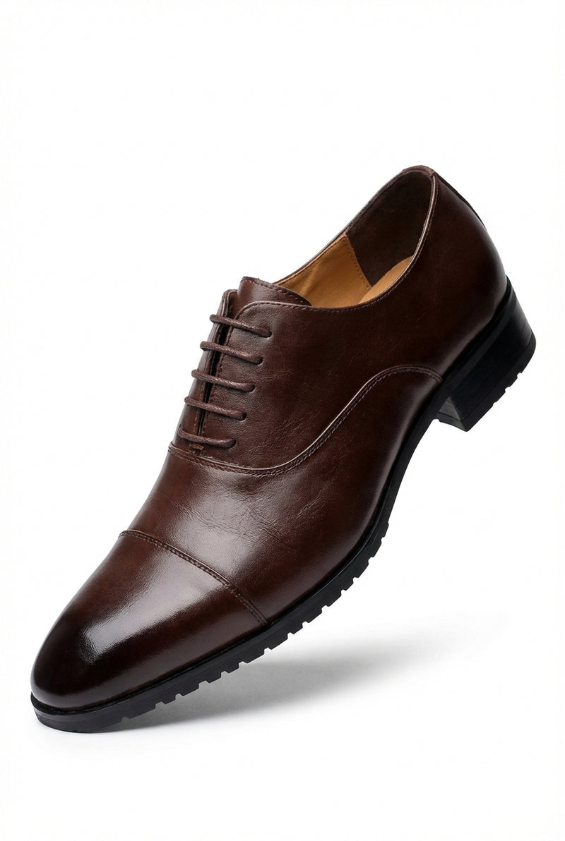 Lace-Up Dress Shoes-footwear > dress shoes-Laventaire-Dark Brown-38-Laventaire