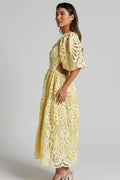 Lace Wedding Guest Dress-dresses > lace dress-Laventaire-Laventaire