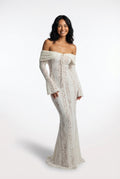 Lace White Maxi Dress-dresses > maxi dress-Laventaire-White-S-Laventaire