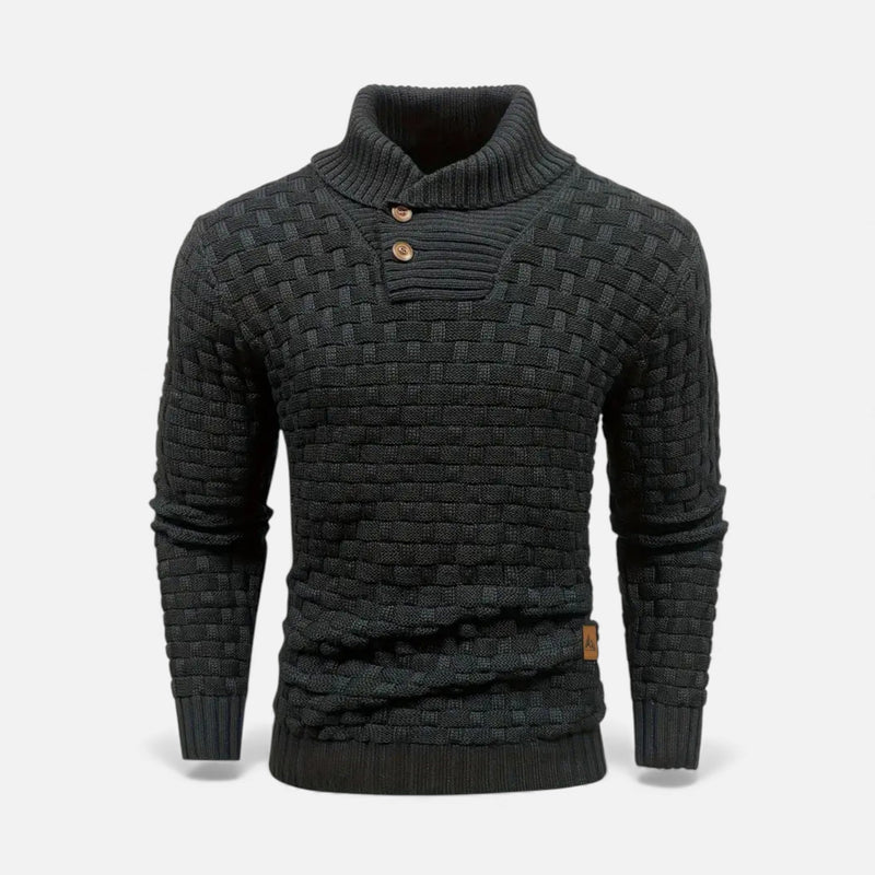 Lapel Casual Sweater-sweaters > lapel sweater-Laventaire-Laventaire