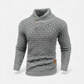 Lapel Casual Sweater-sweaters > lapel sweater-Laventaire-Gray-S-Laventaire