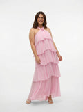 Layered Maxi Dress-dresses > maxi dress-Laventaire-Blush Pink-S-Laventaire