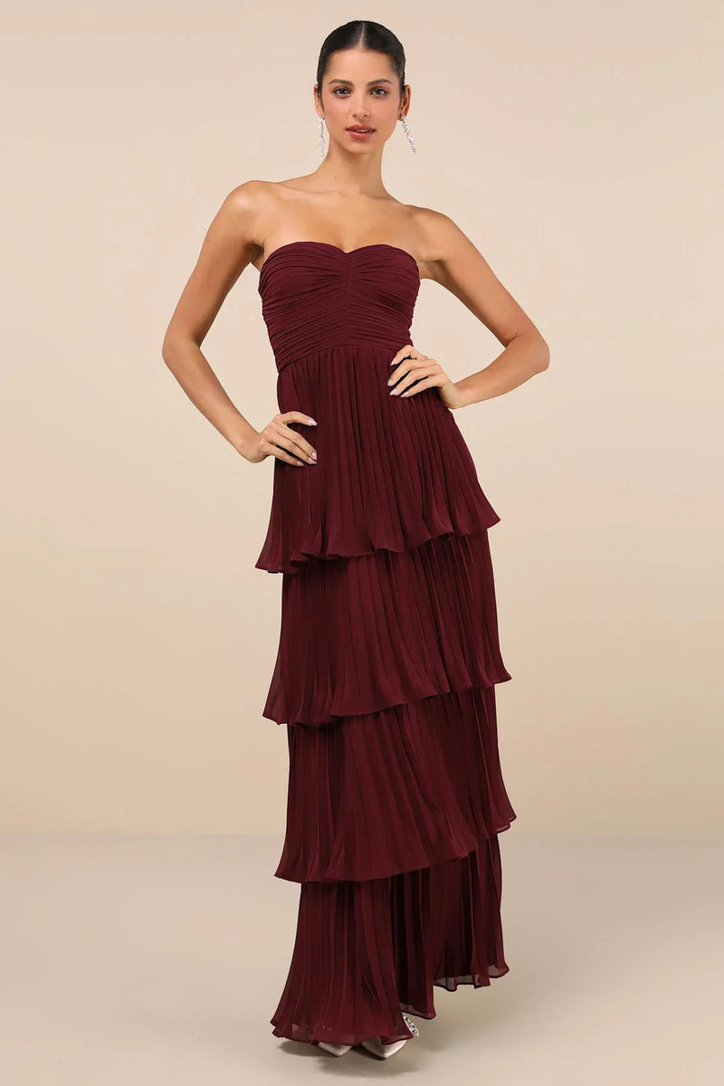 Layered Strapless Dress-dresses > formal dress-Laventaire-Laventaire
