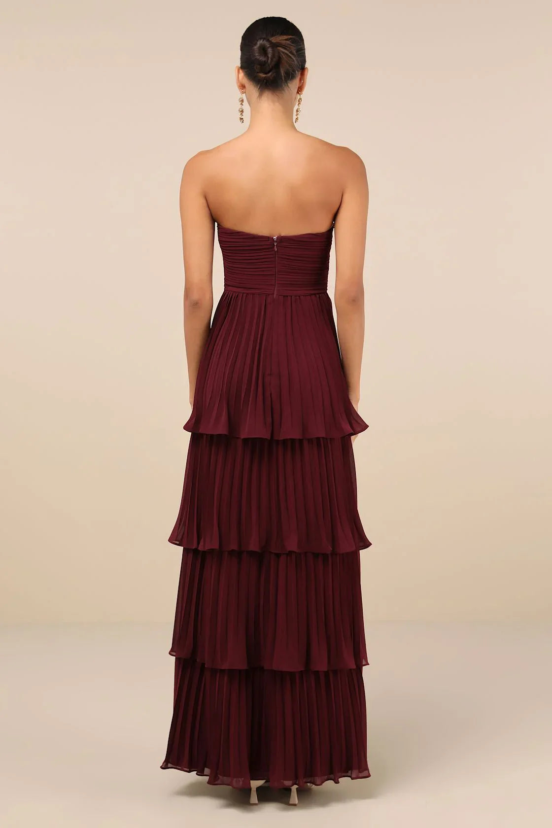 Layered Strapless Dress-dresses > formal dress-Laventaire-Laventaire