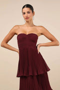 Layered Strapless Dress-dresses > formal dress-Laventaire-Laventaire