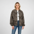 Leopard Print Bomber Jacket-outerwear > bomber jacket-Laventaire-Laventaire
