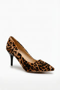 Leopard Print Closed-Toe Heels-footwear > heels-Laventaire-Laventaire