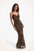 Leopard Print Maxi Dress-dresses > maxi dress-Laventaire-Animal Print-S-Laventaire