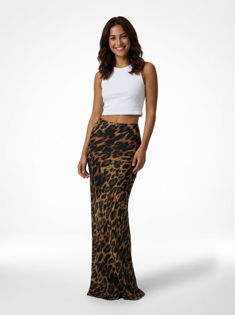 Leopard Print Maxi Skirt-Maxi Skirts-Laventaire-Animal Print-XS-Laventaire