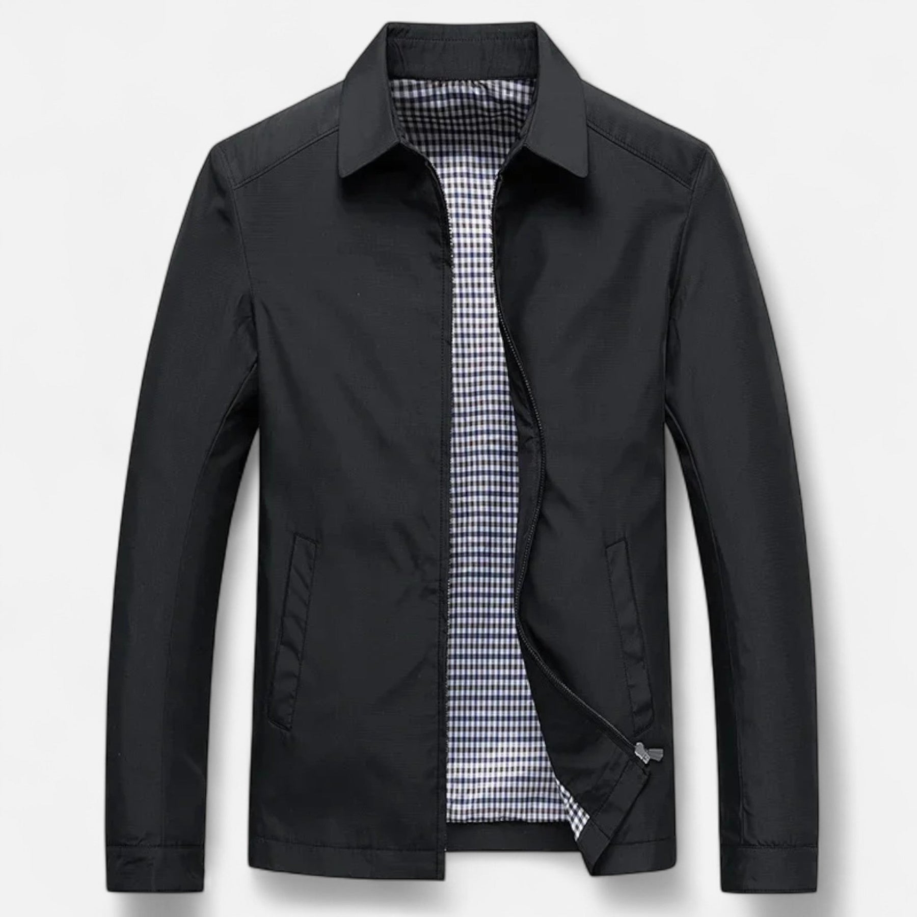 Lightweight Casual Jacket-jackets > casual jackets-Laventaire-Black-S-Laventaire