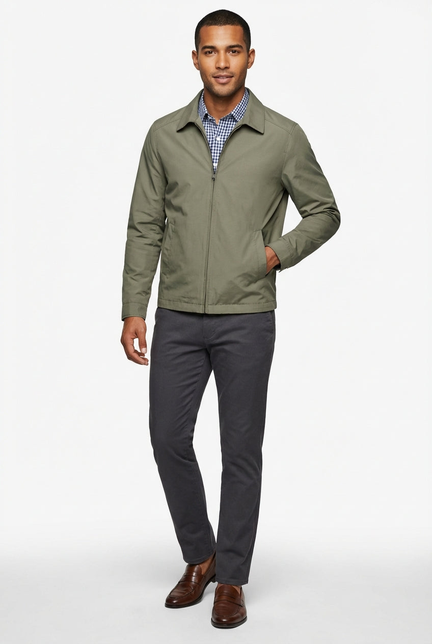 Lightweight Casual Jacket-jackets > casual jackets-Laventaire-Olive Green-S-Laventaire